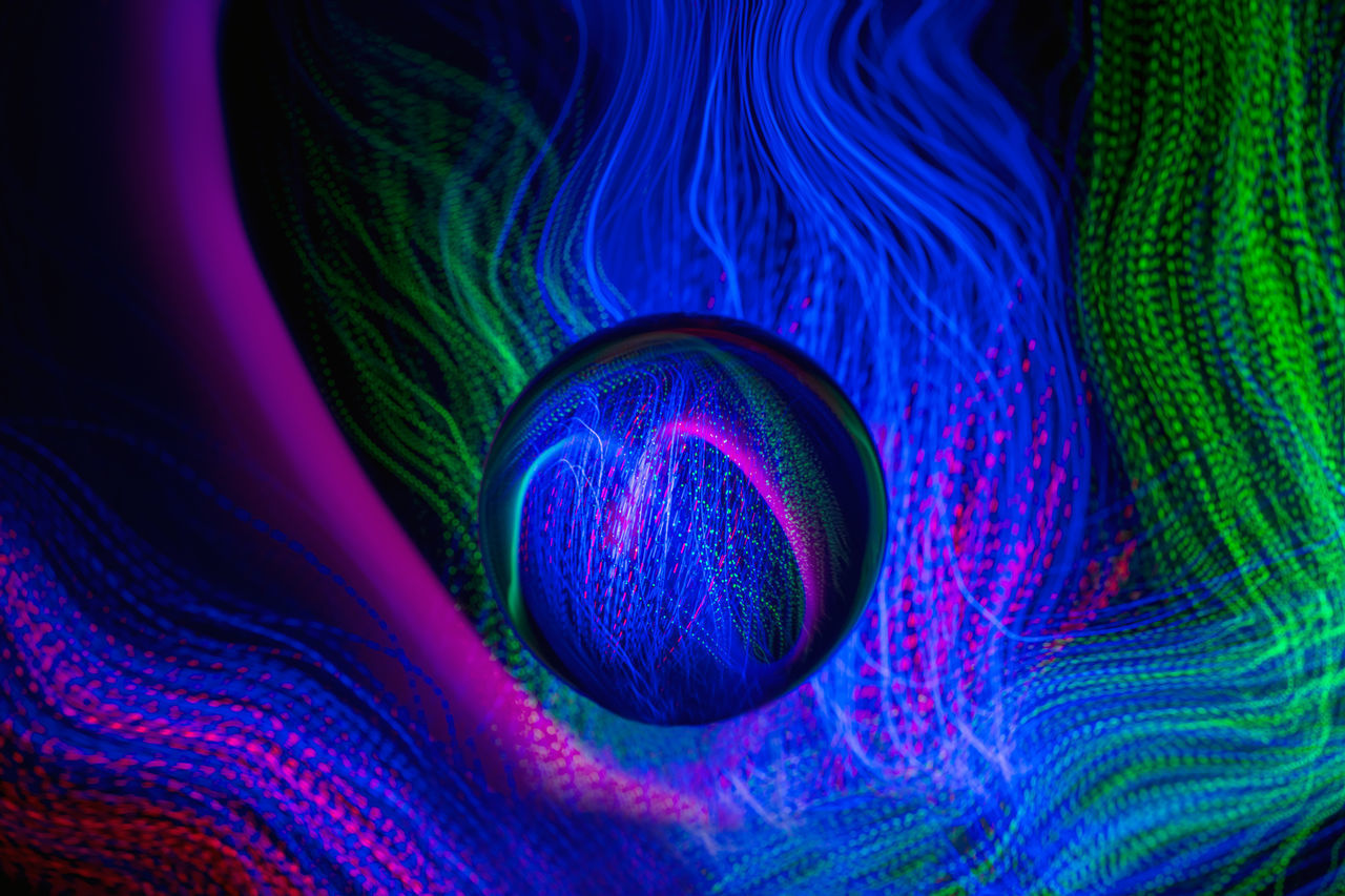 FULL FRAME SHOT OF MULTI COLORED ILLUMINATED LIGHT