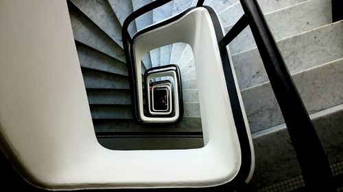 High angle view of stairs