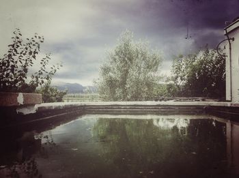 Reflection of clouds in water