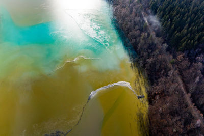 High angle view of sea shore