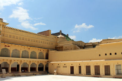 Low angle view of historical building against sky