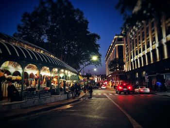 City street at night