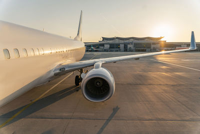 Airplane on airport runway