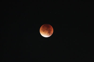 Low angle view of moon in sky