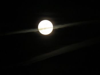 Low angle view of moon in sky