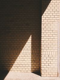 Sunlight on brick wall