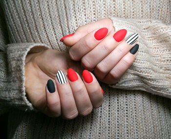 Close-up of woman hand with tattoo