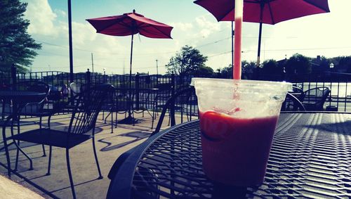 View of an outdoor restaurant