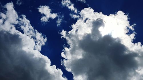 Low angle view of cloudy sky