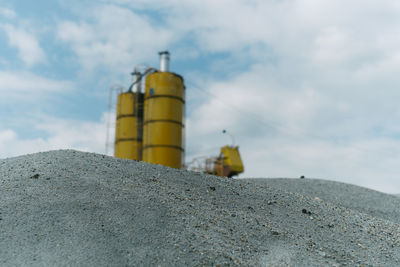 Low angle view of lighthouse against sky