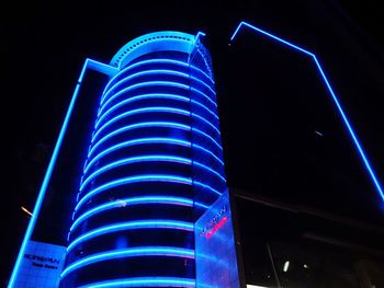 Low angle view of illuminated building