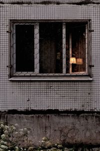 Window of abandoned building