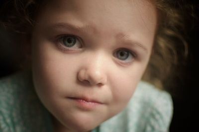 Close-up portrait of cute baby