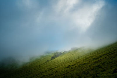 Scenic view of mountain against sky