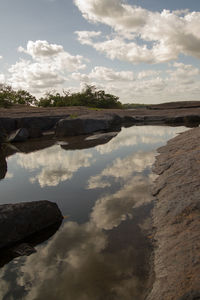 Reflection of clouds in water