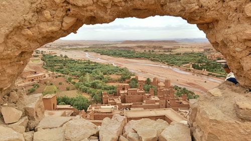 Casbah seen through natural arch