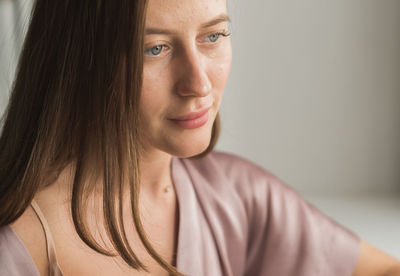 Close-up of young woman