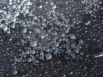 Full frame shot of wet glass