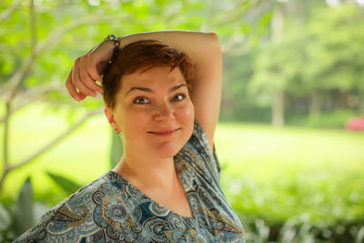 Portrait of a smiling young woman
