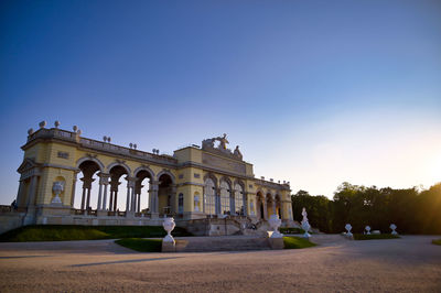 View of historic building against blue sky