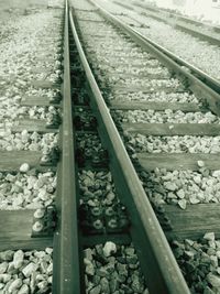 Railroad tracks by water