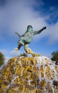 The jolly fisherman mascot of skegness on a fountain