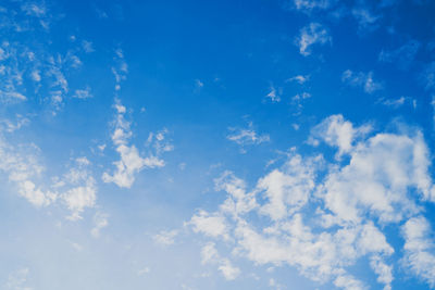 Low angle view of clouds in sky