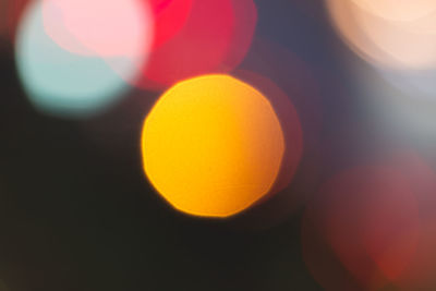 Defocused image of illuminated lights