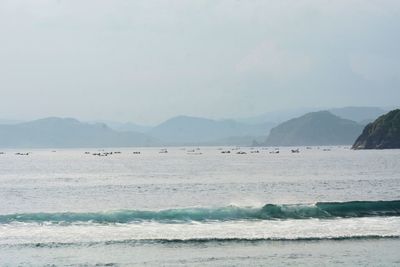 Scenic view of sea against sky