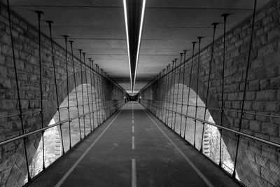 Empty illuminated bridge