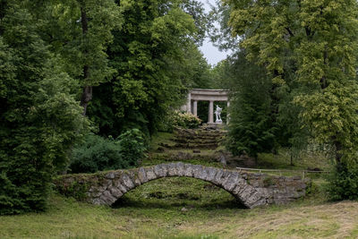 Built structure by trees