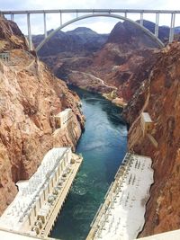 Overhead view of hoover dam