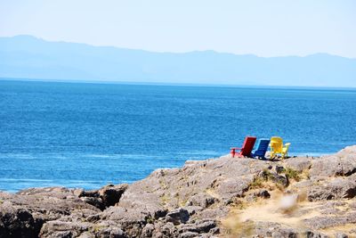 Scenic view of sea and beach against sky