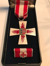 Close-up of red flag