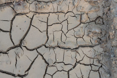 Full frame shot of cracked land