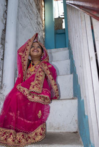 Cute girl wearing sari
