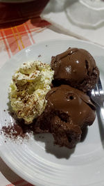 Close-up of pastry in plate