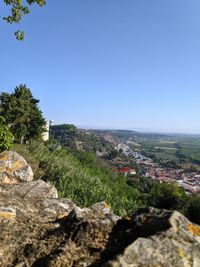 Scenic view of landscape against clear sky