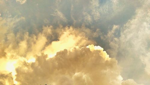 Low angle view of sky at sunset