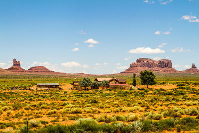 Farm,monument valley is an american natural site located on the border between arizona and utah. 