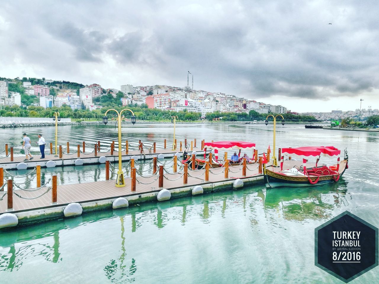 sky, water, cloud - sky, nautical vessel, mode of transport, transportation, outdoors, river, day, nature, tree, no people