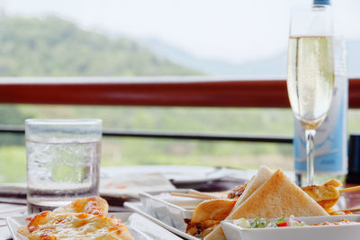 Close-up of food on table