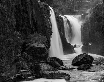 Scenic view of waterfall