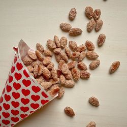 High angle view of cookies on table