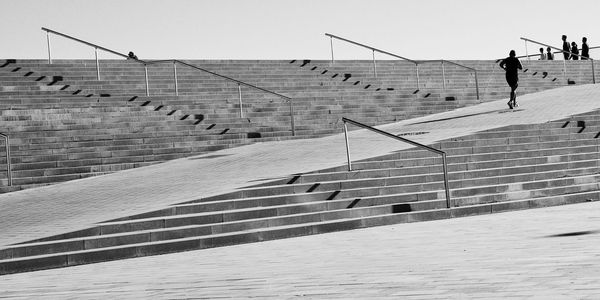 Steps and ramp in city