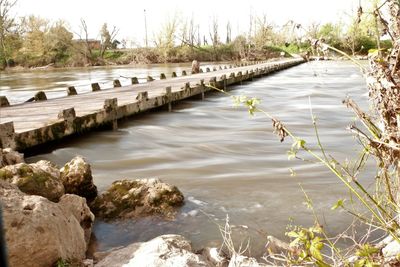 Scenic view of bridge over river