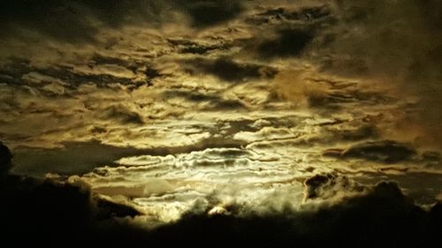 Low angle view of cloudy sky