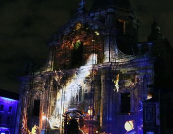 Illuminated city at night