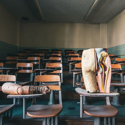 Interior of classroom