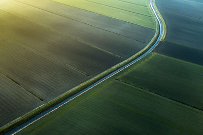 Full frame shot of agricultural landscape